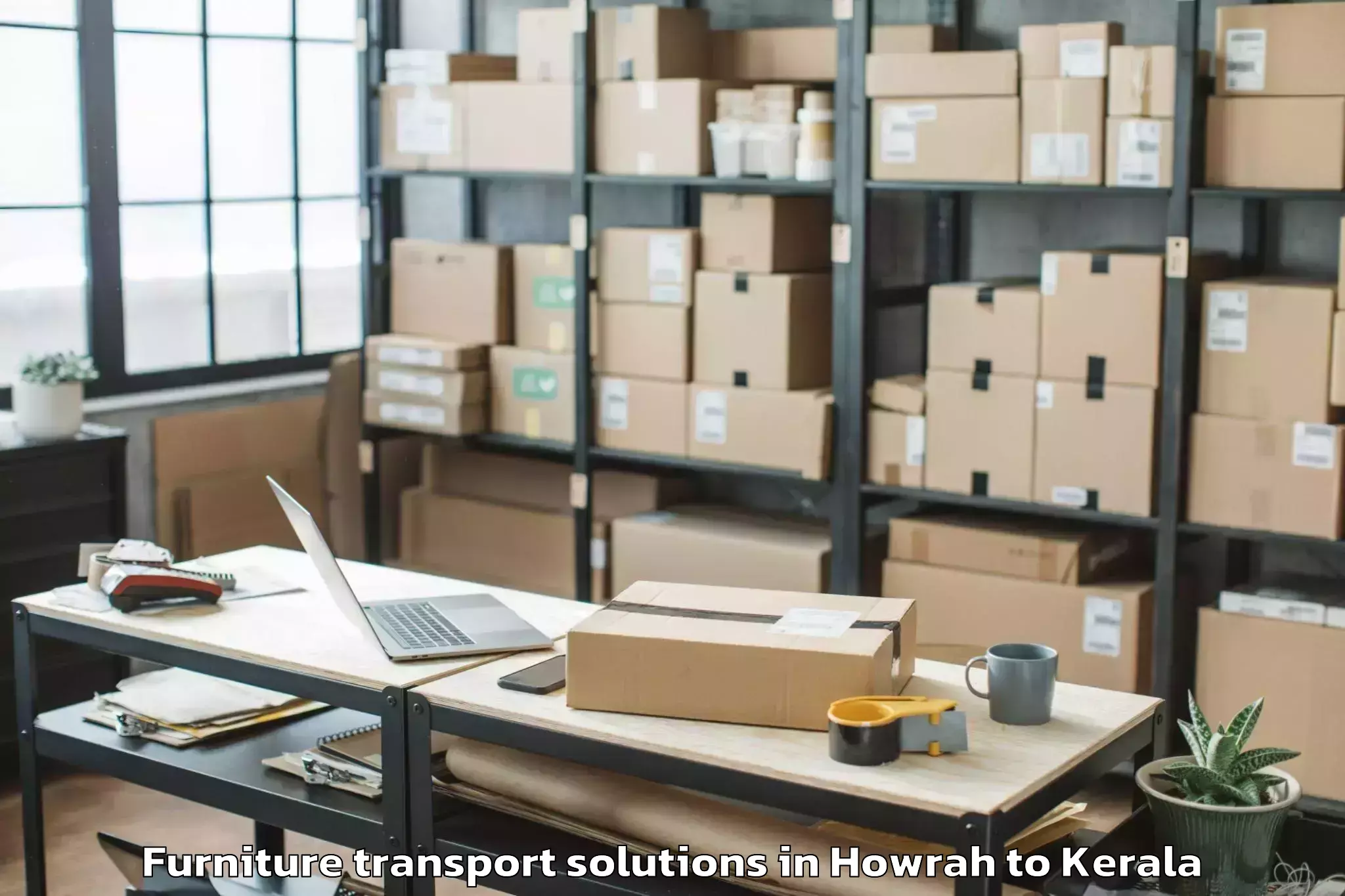 Professional Howrah to Kottarakkara Furniture Transport Solutions